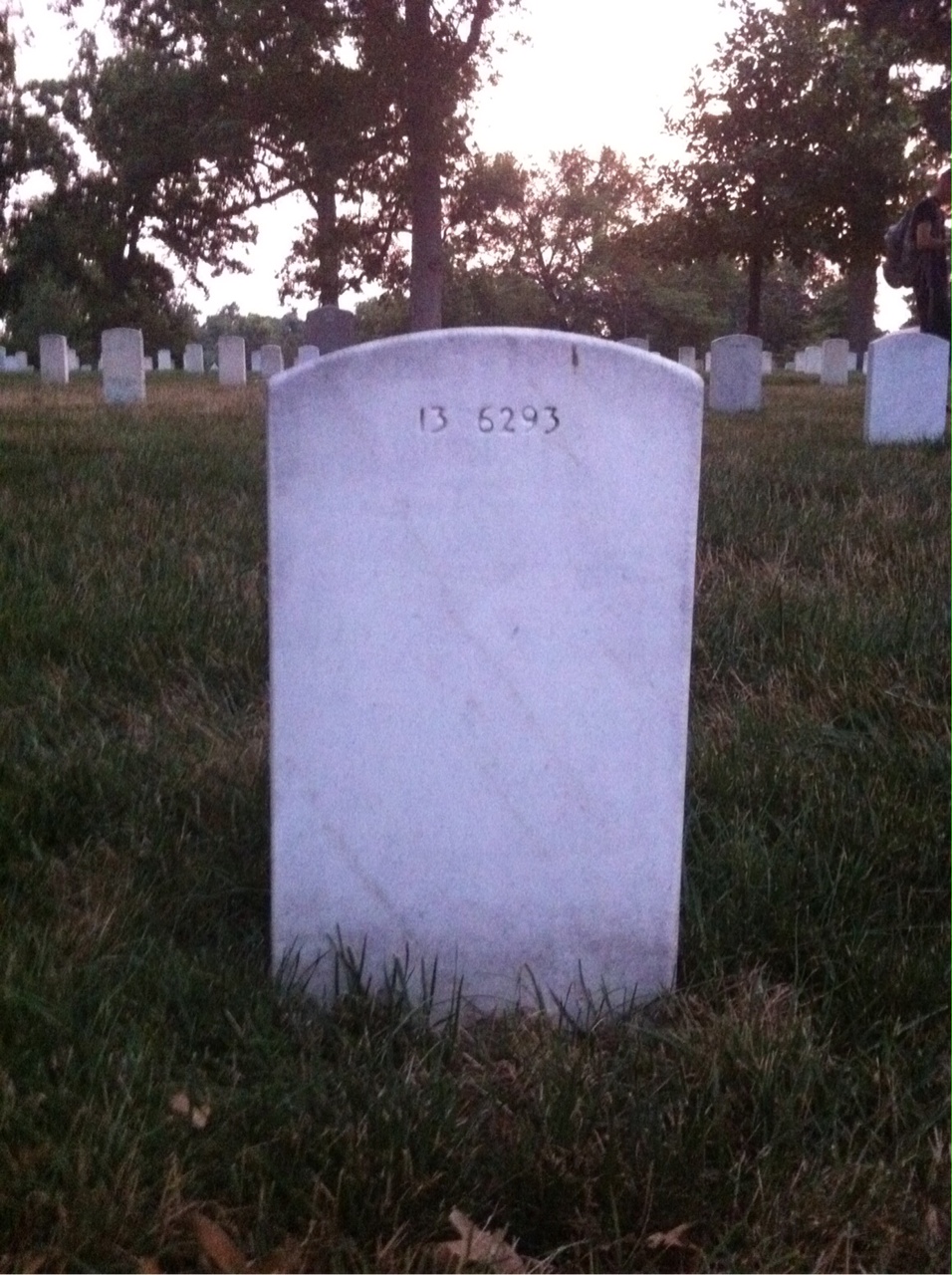 Back of headstone — Frederick Bailey