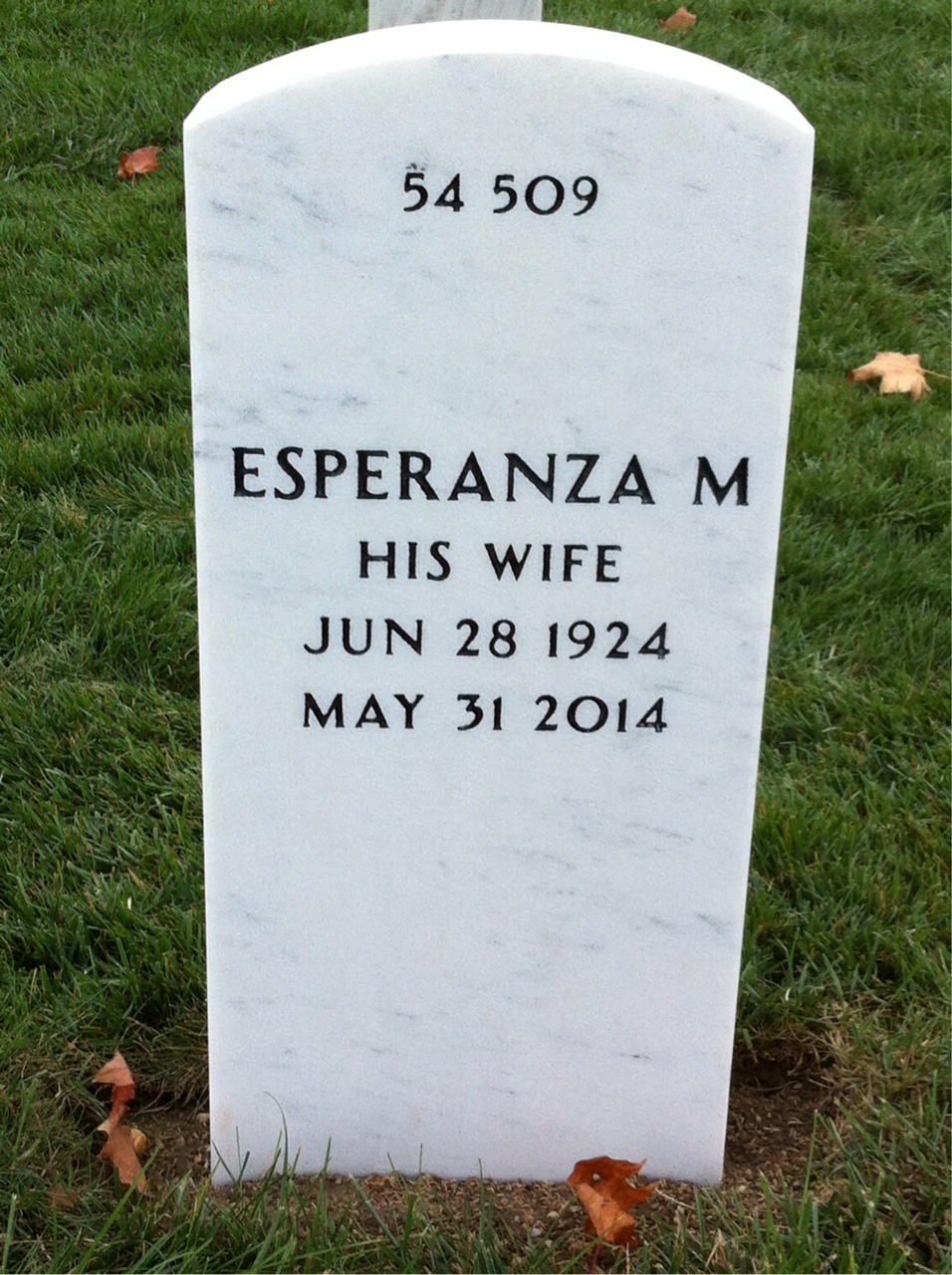 Back of headstone — Pedro Baylon