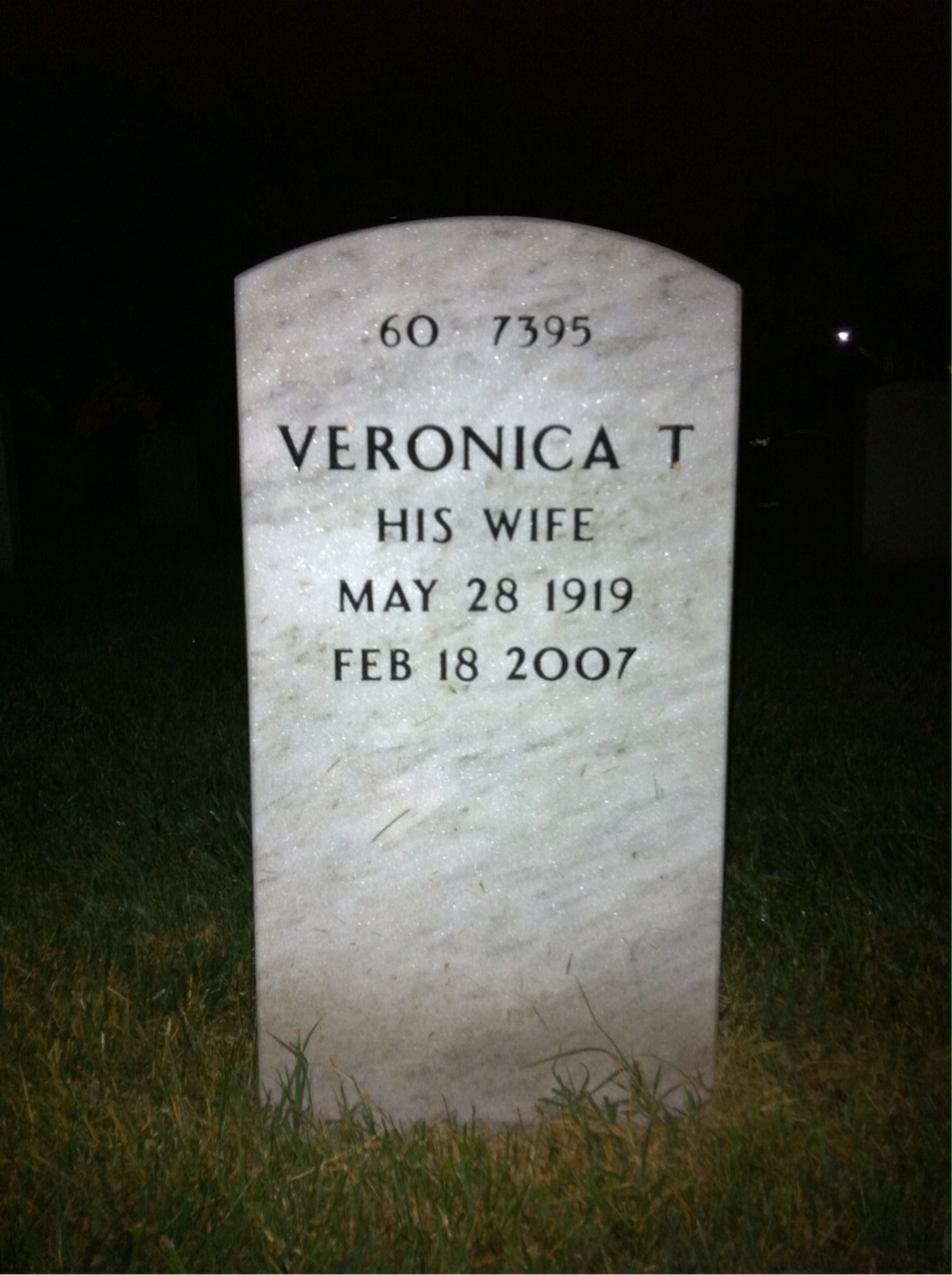 Back of headstone — John Mayer
