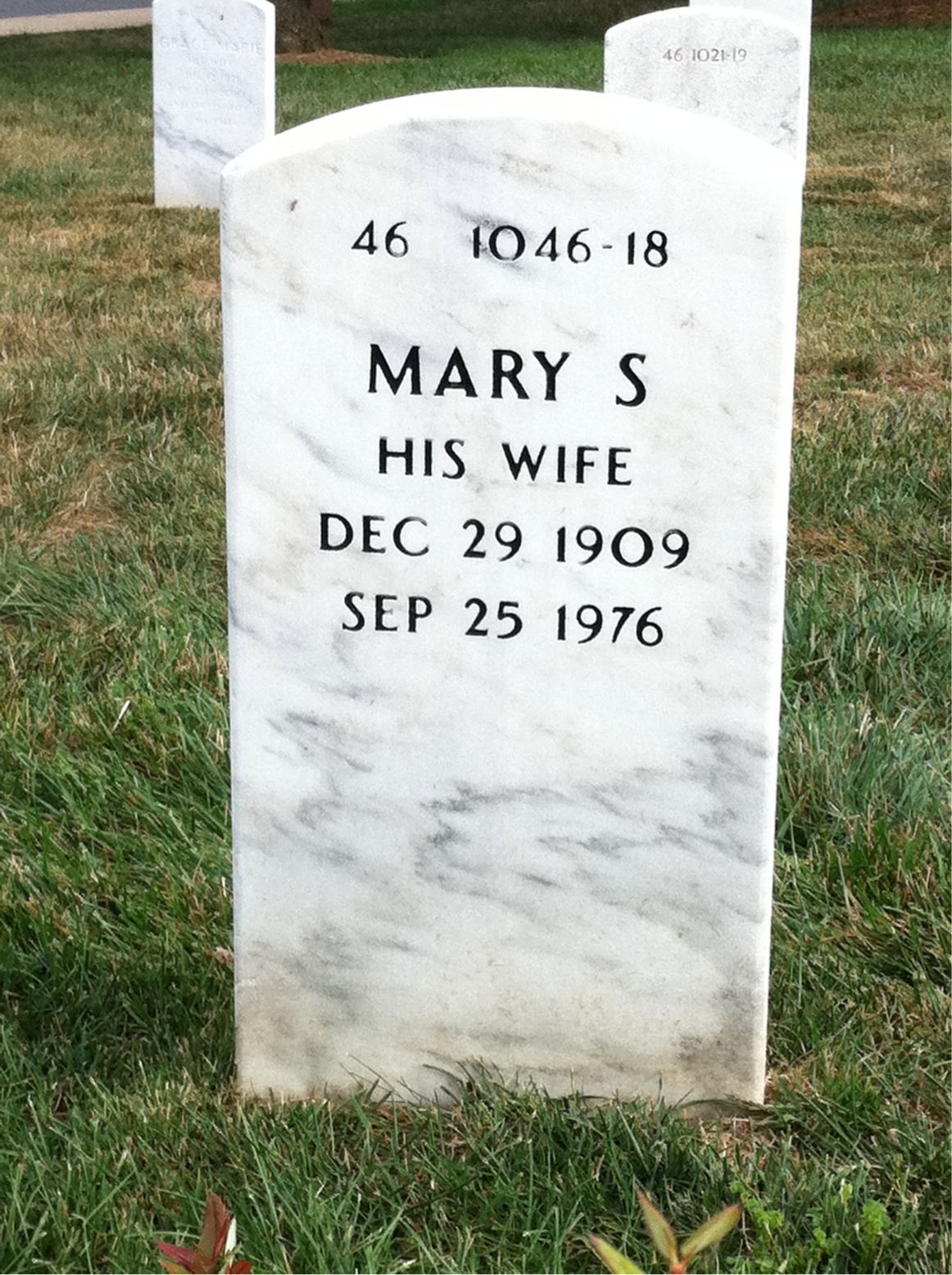 Back of headstone — John Vosburgh