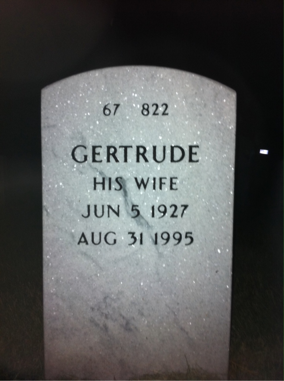 Back of headstone — Robert Bernstein