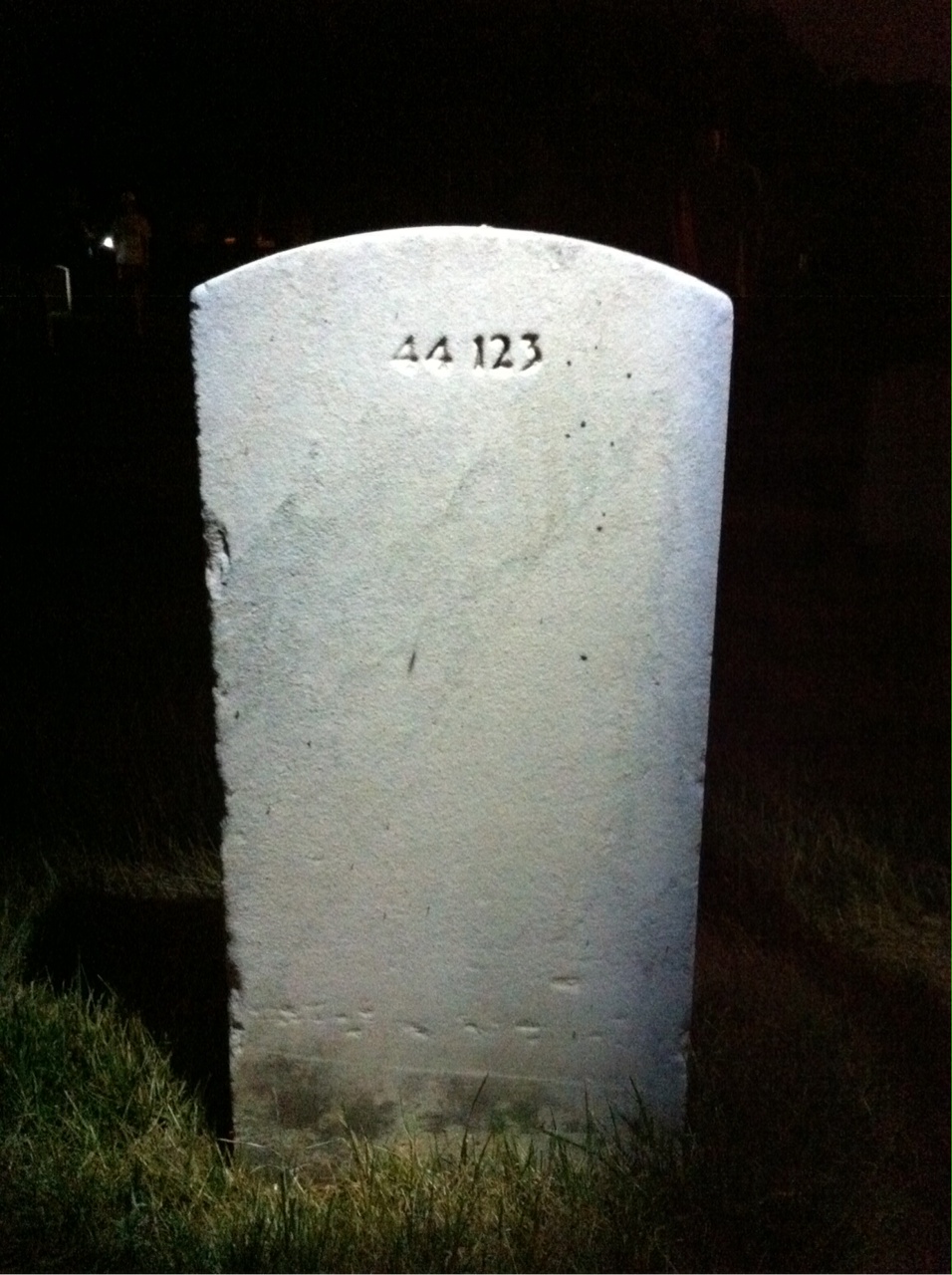 Back of headstone — Martha Adams