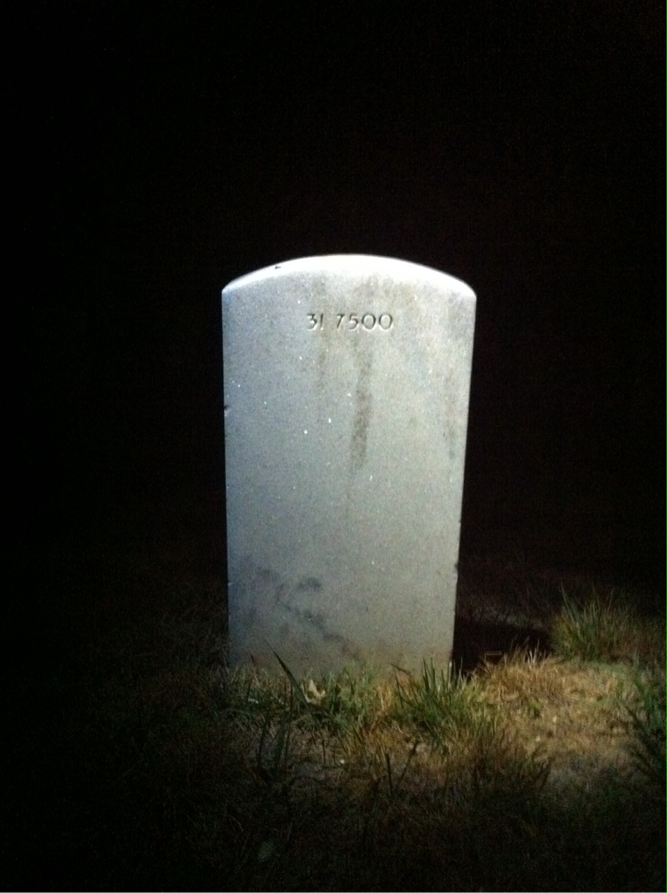Back of headstone — Cora Moran