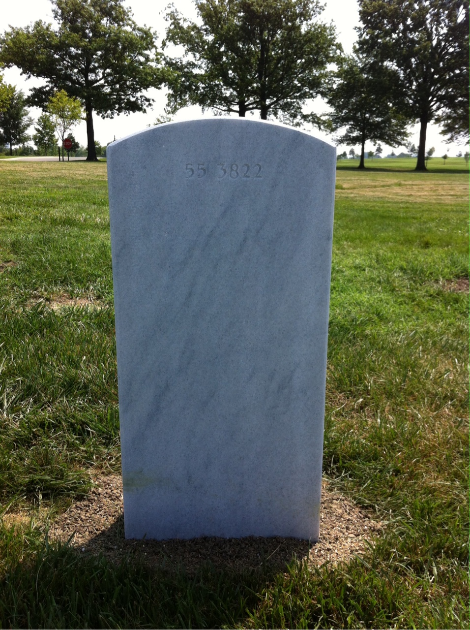 Back of headstone — Lyle Anderson
