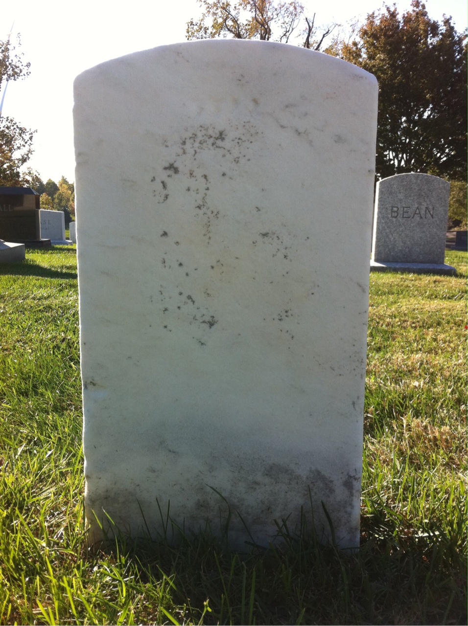 Back of headstone — Josephine Much