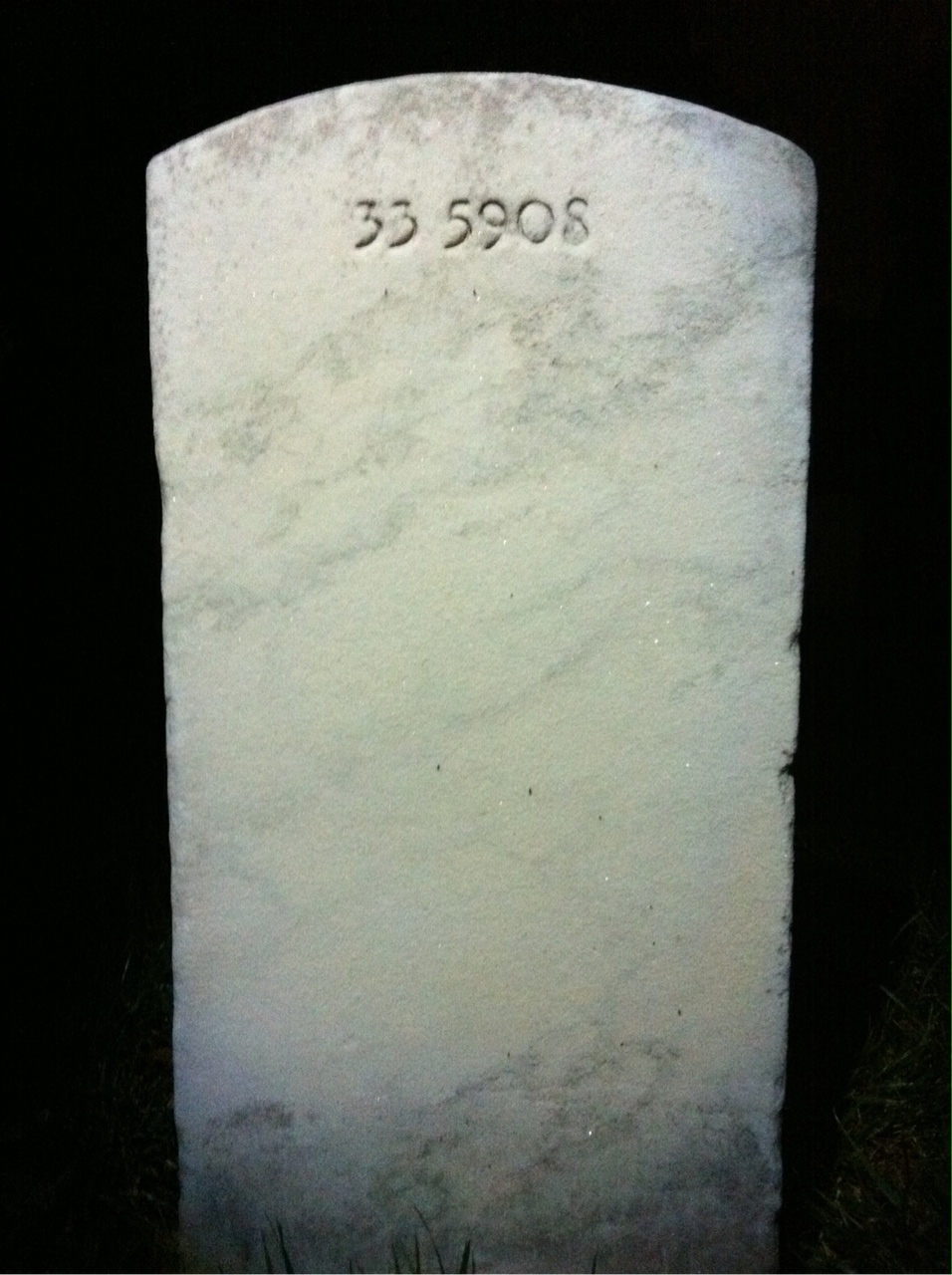 Back of headstone — Francis Petrey