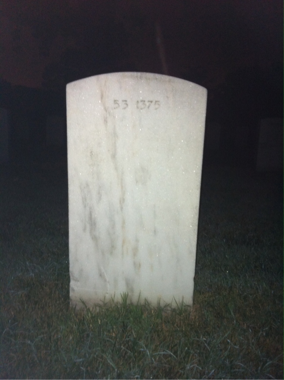 Back of headstone — Elwin Anderson