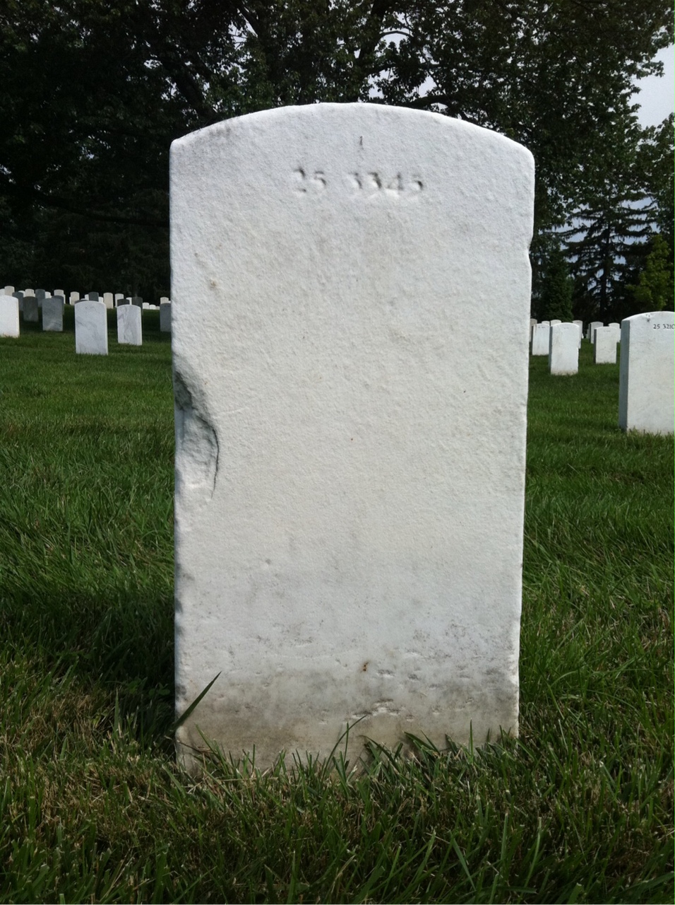 Back of headstone — John Alsbrooks