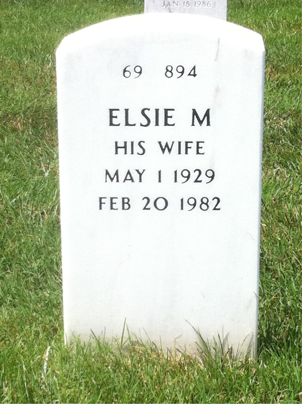 Back of headstone — Jesse Jones