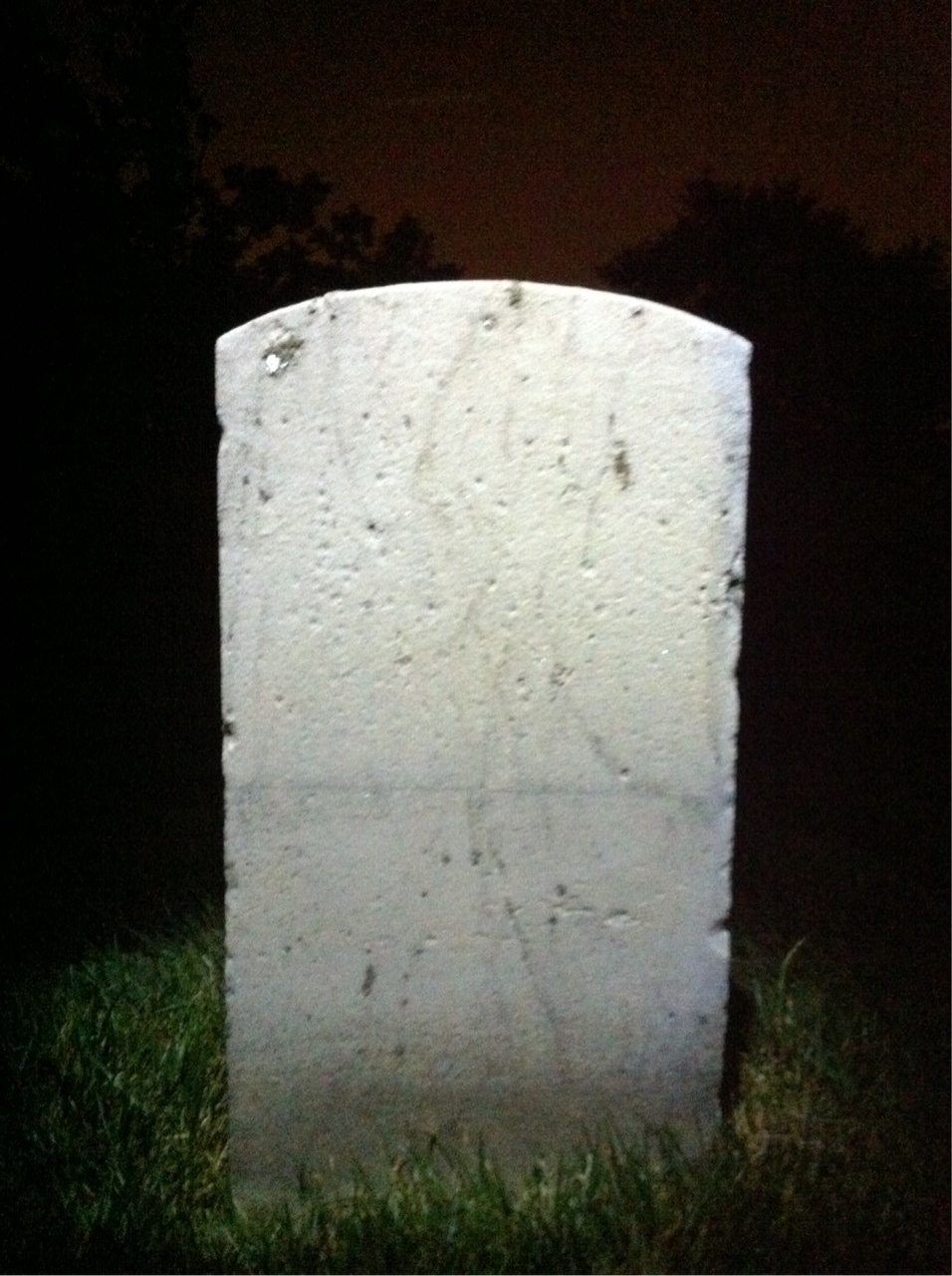 Back of headstone — Andrew Morton