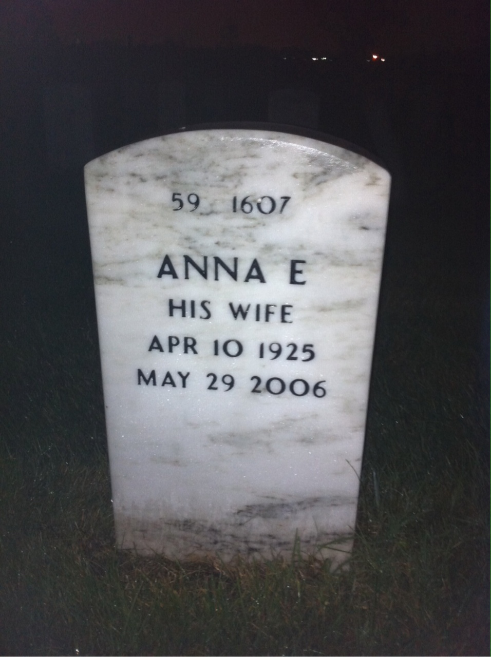 Back of headstone — Donald Cochis