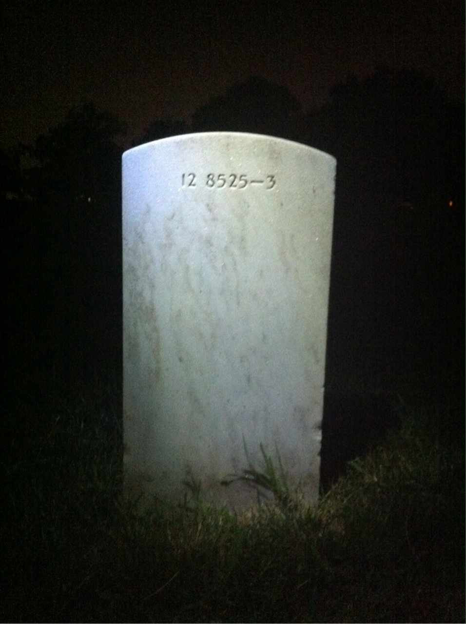 Back of headstone — Anthony Memmer