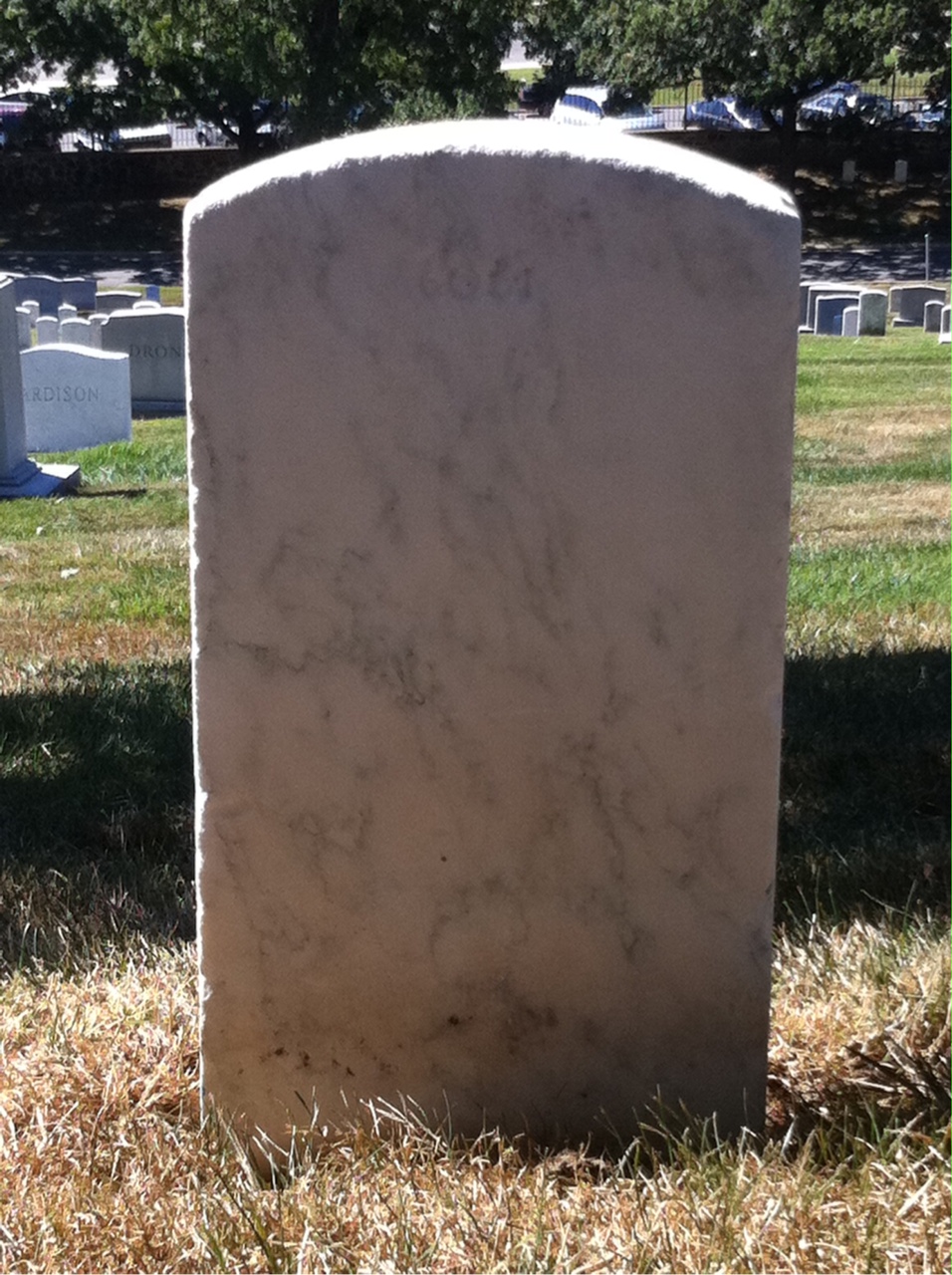 Back of headstone — Kenneth Boynton