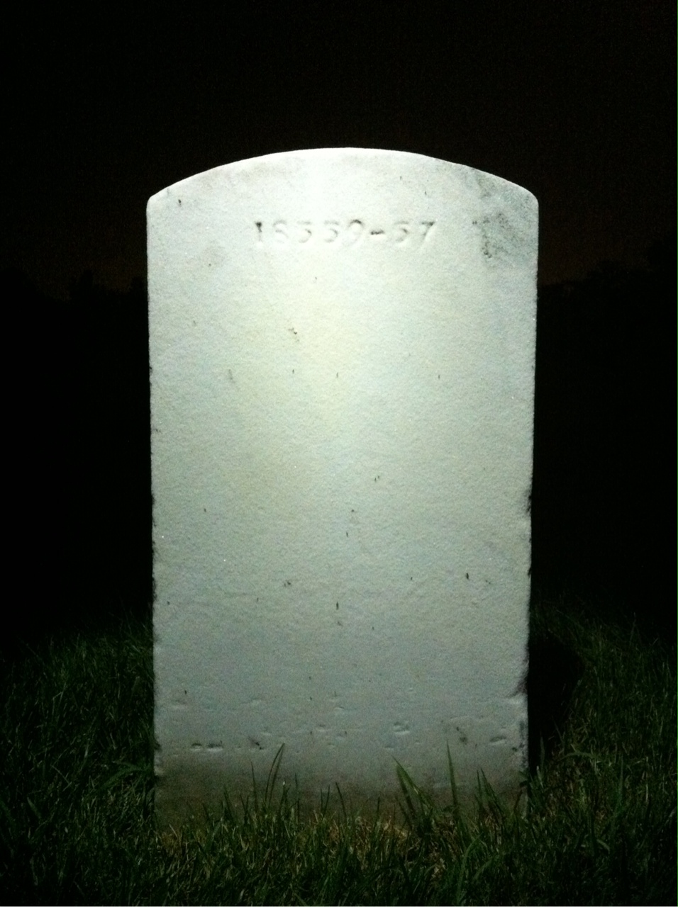 Back of headstone — Thomas Francis White