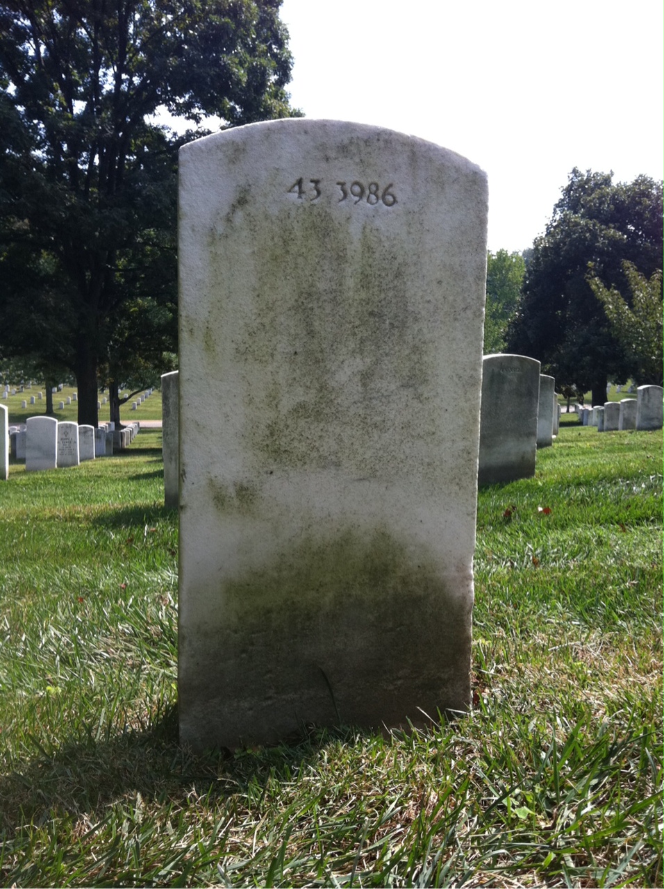 Back of headstone — Elias Ball