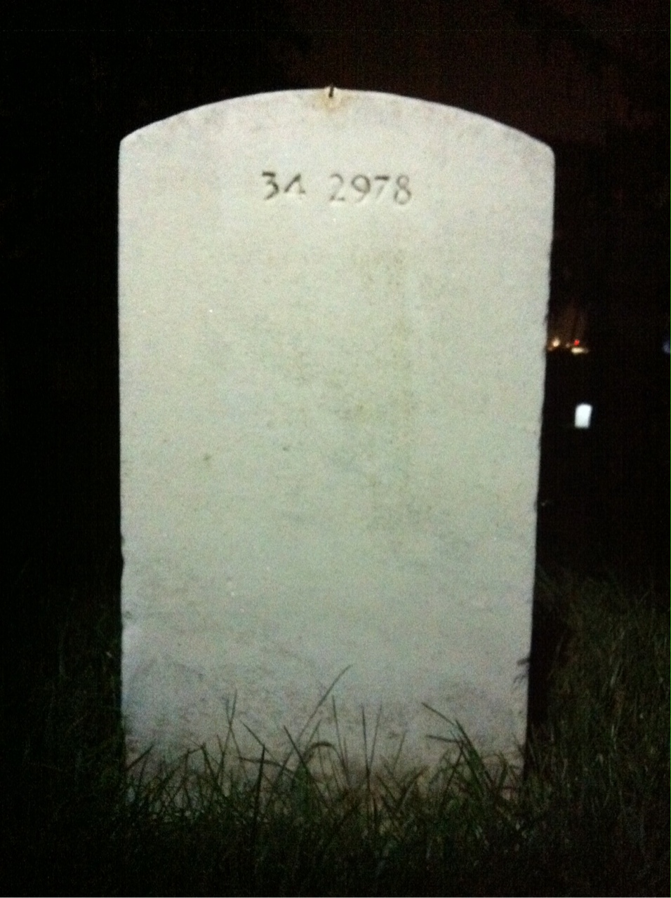 Back of headstone — Cecil Aleshire