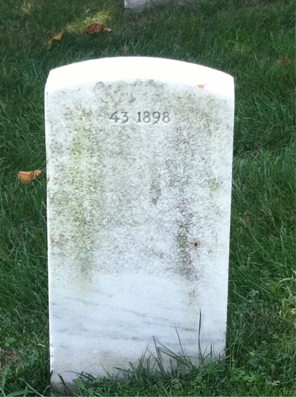 Back of headstone — Beverly Austin
