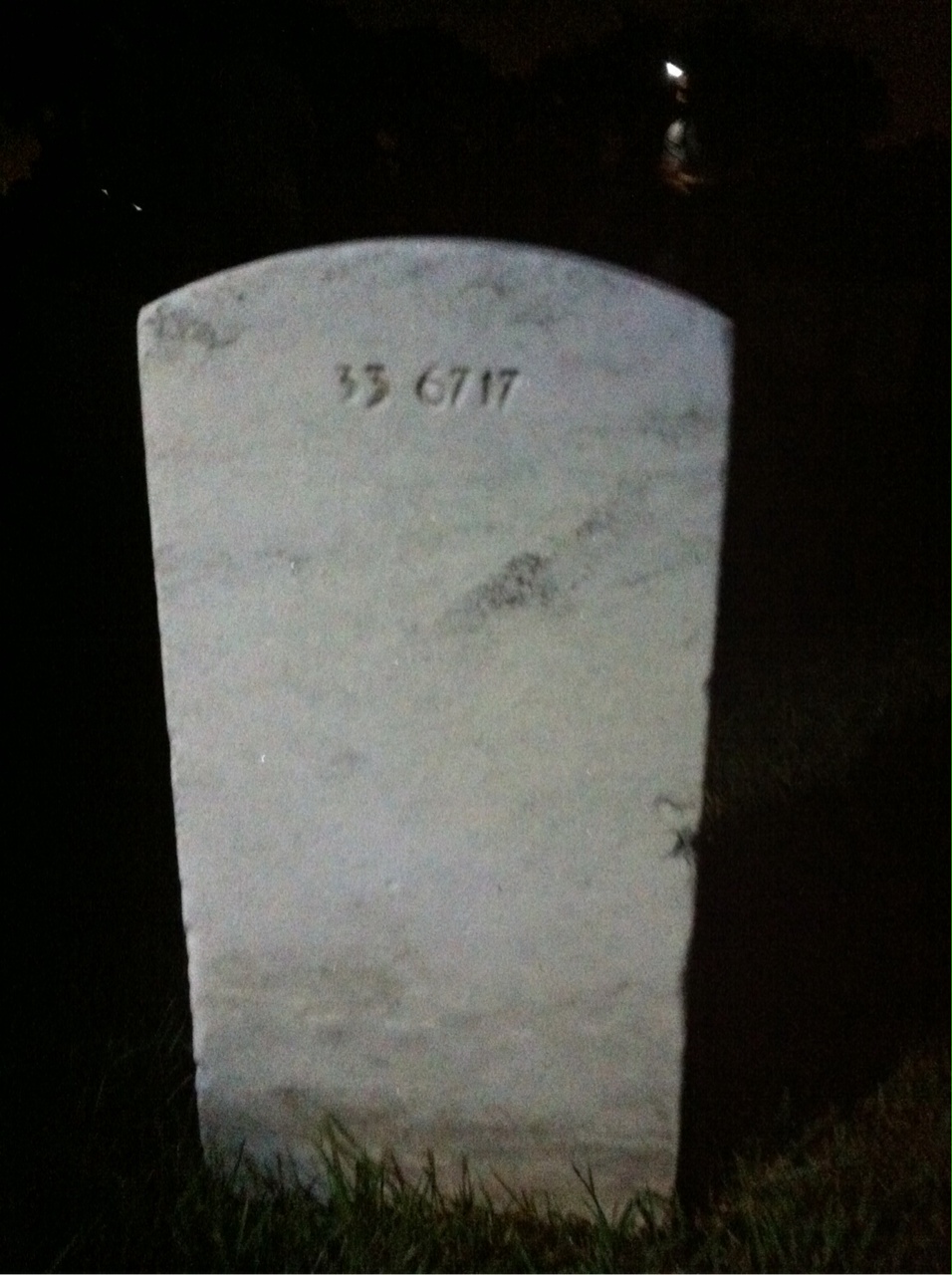 Back of headstone — Stanley Baker