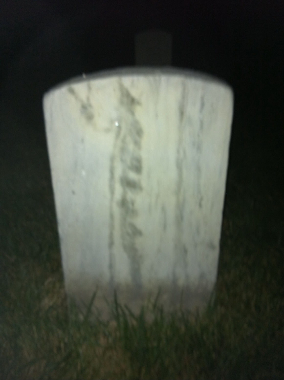 Back of headstone — James Brackett