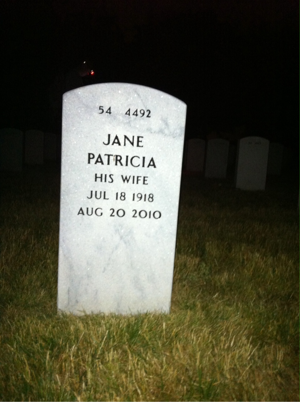 Back of headstone — Andrew Yalch