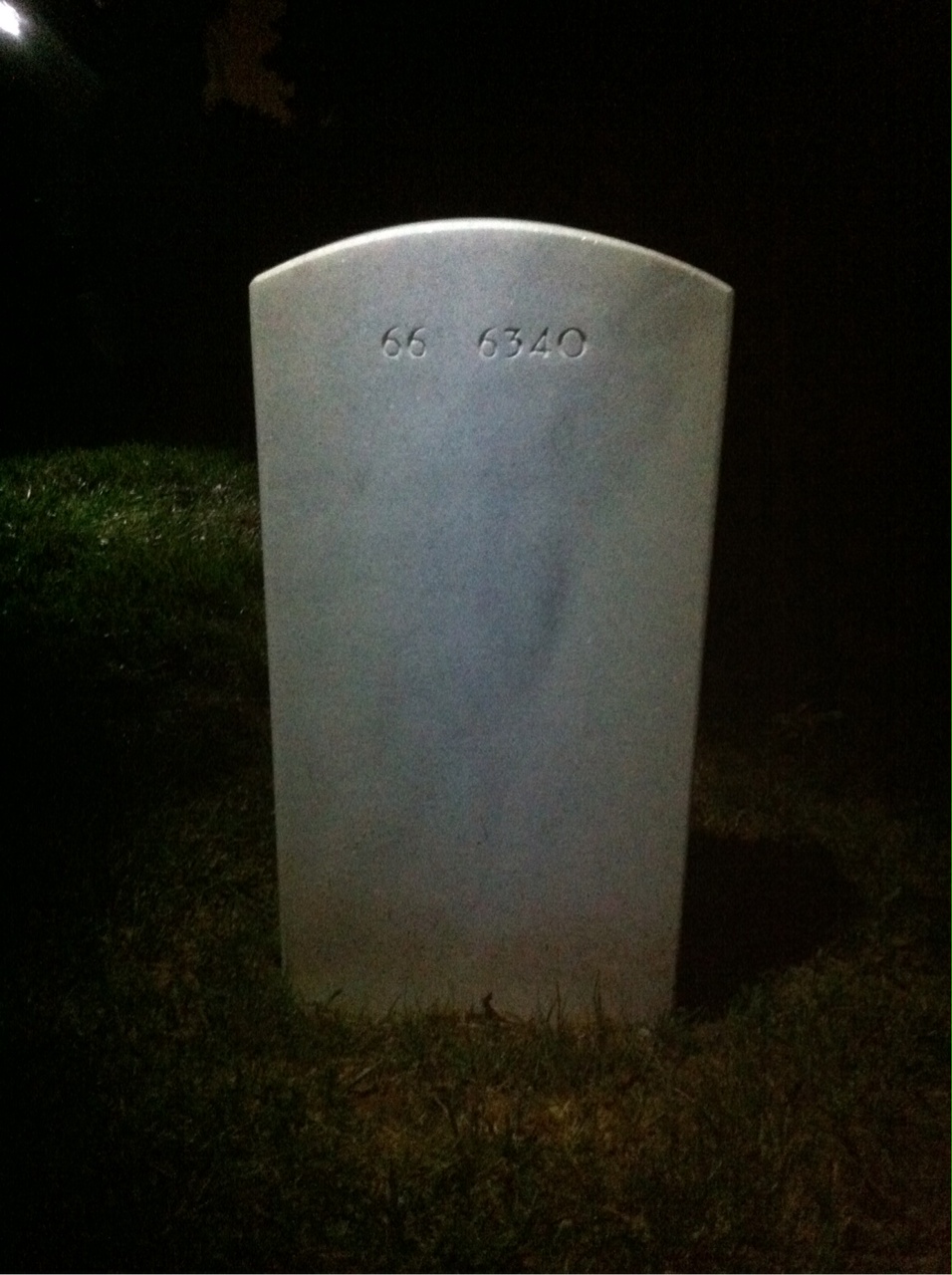 Back of headstone — Leo Allen