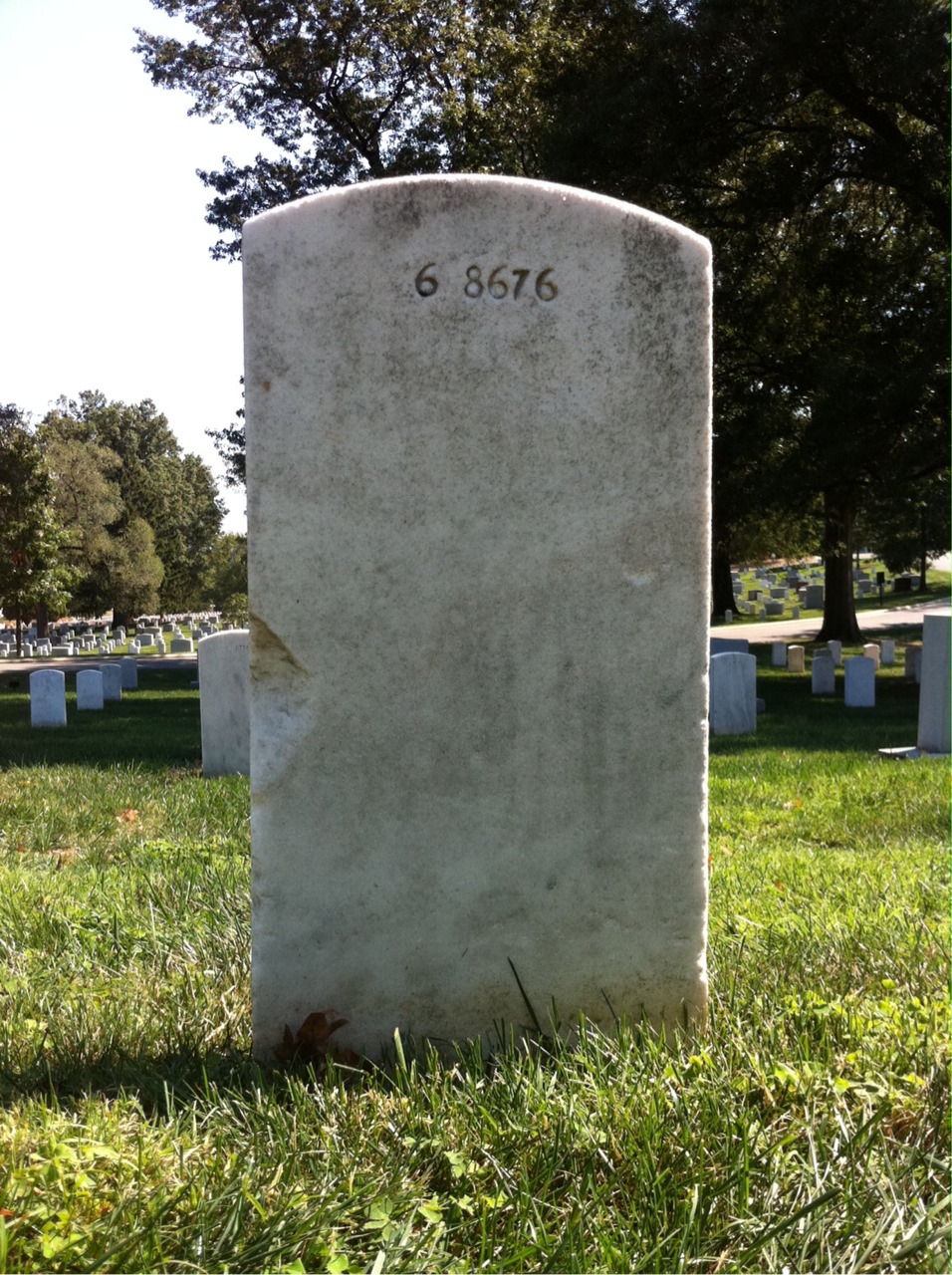 Back of headstone — Fenton Moran