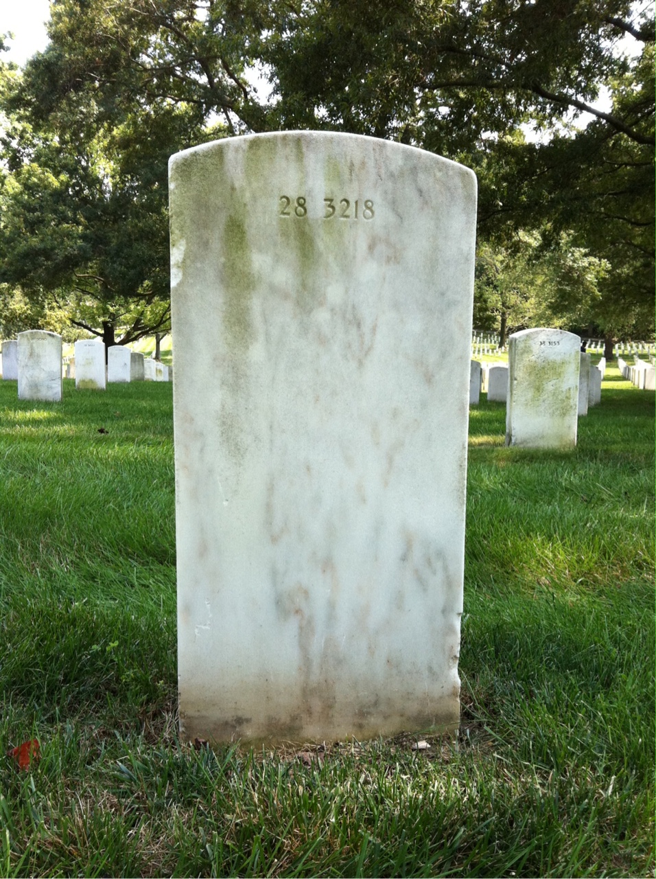 Back of headstone — Ruby Morgan