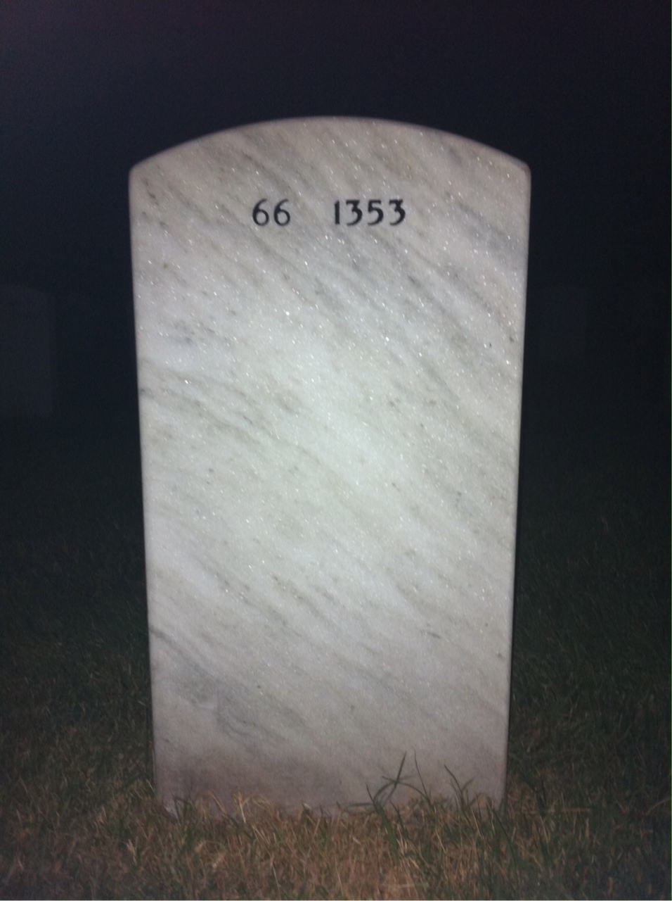 Back of headstone — Marc Murphy