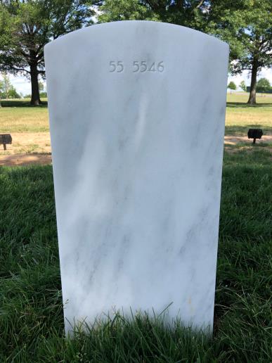 Back of headstone — Donald Morton