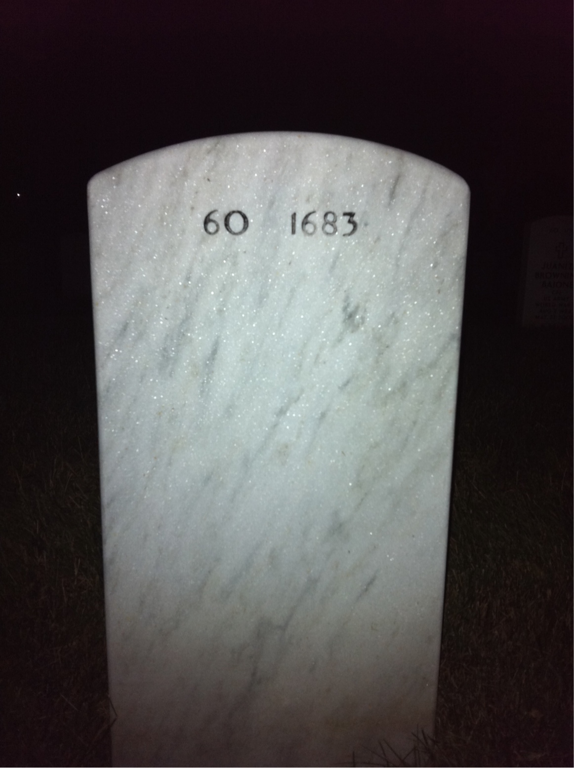 Back of headstone — Mark Dennis