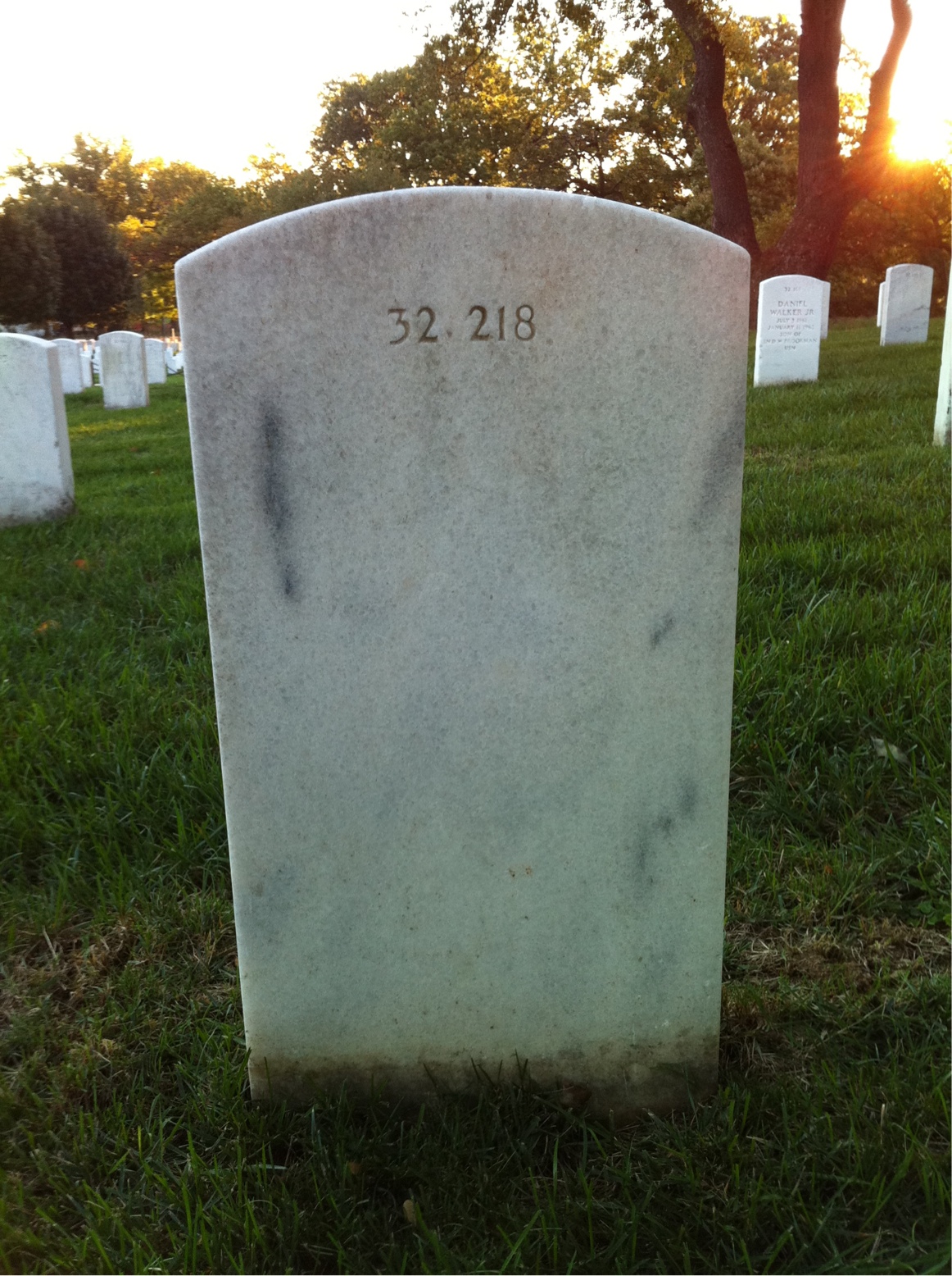 Back of headstone — Katherine Cunningham