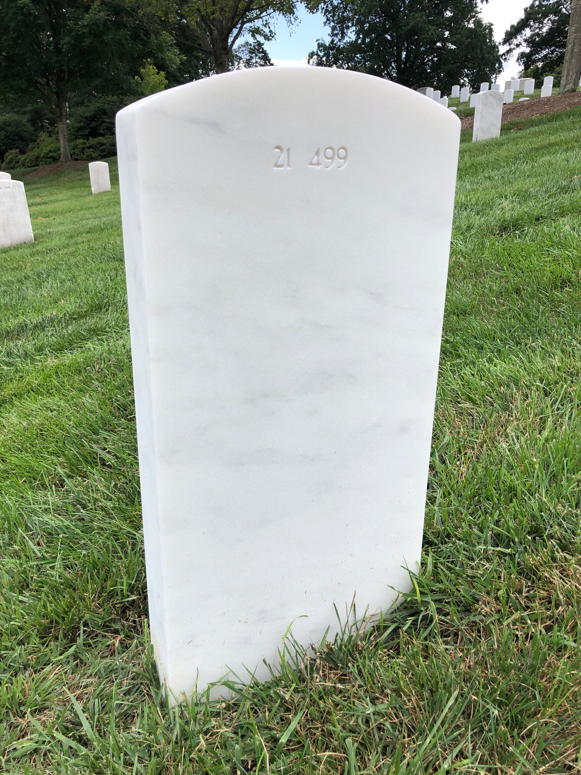 Back of headstone — Minnie Andrews