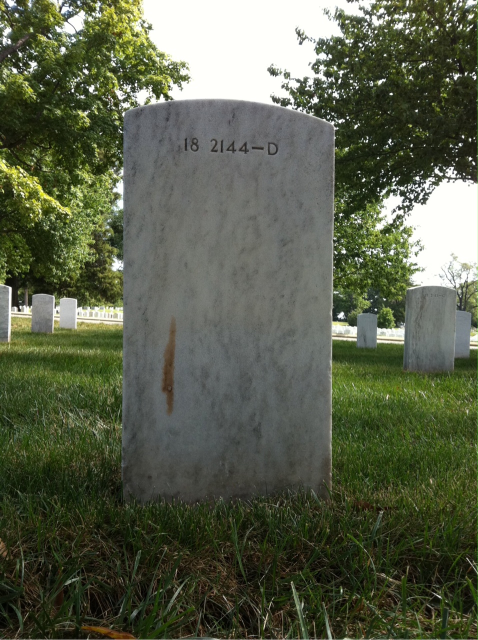 Back of headstone — Richard Morien