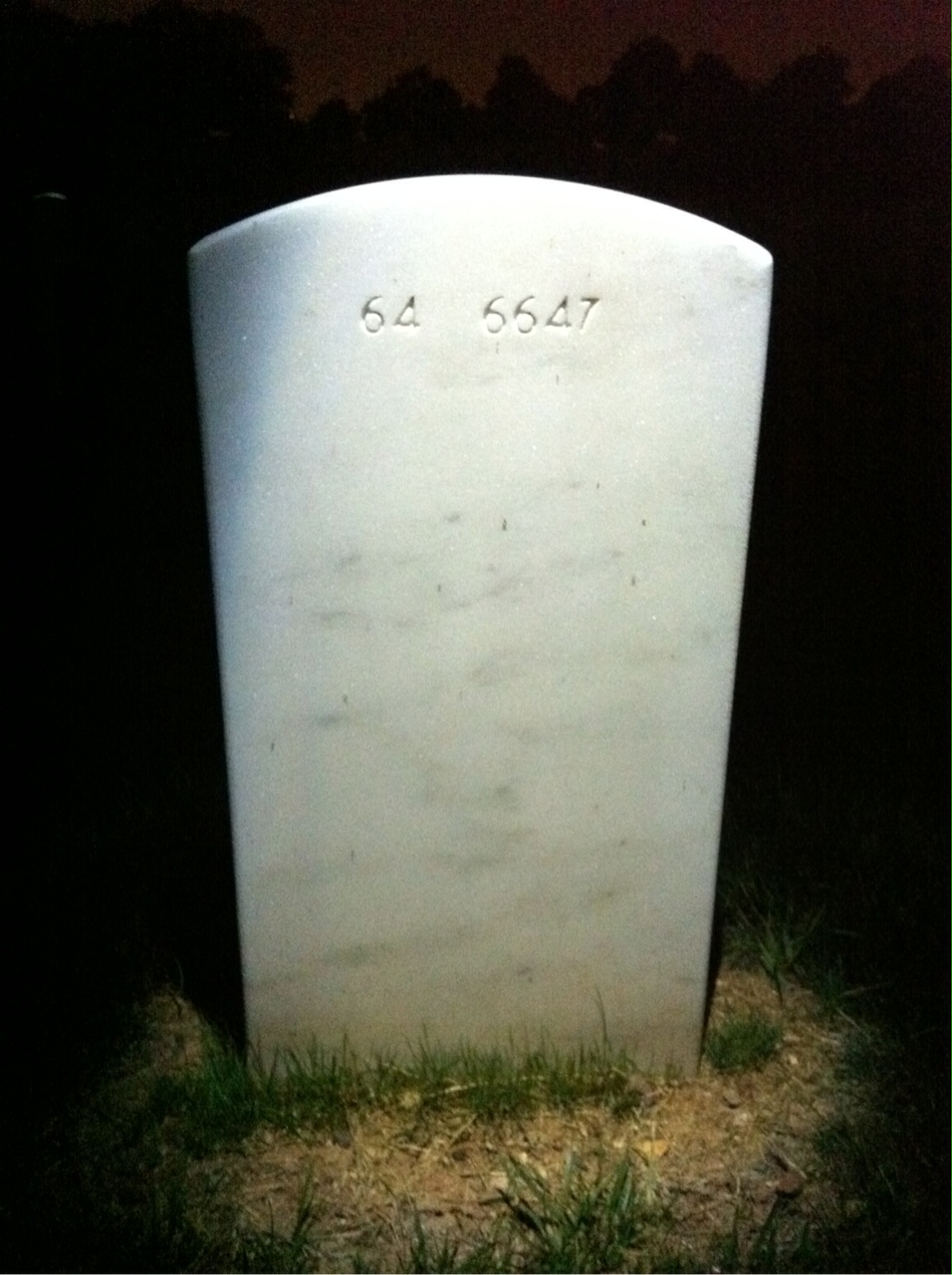Back of headstone — Woodrow Arthur Norman