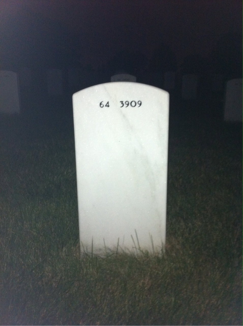 Back of headstone — Frank Bellusci