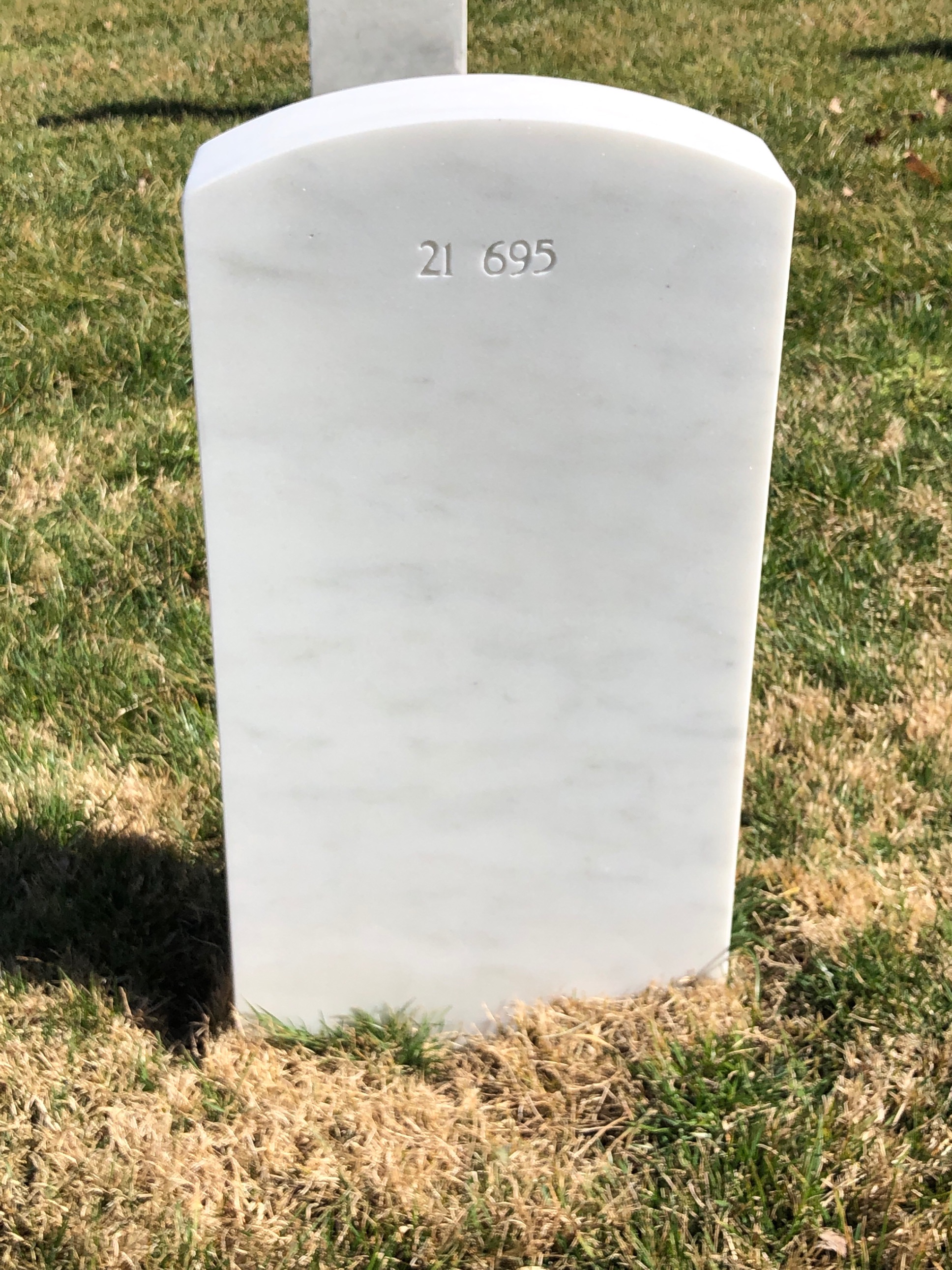 Back of headstone — Eunice Baines