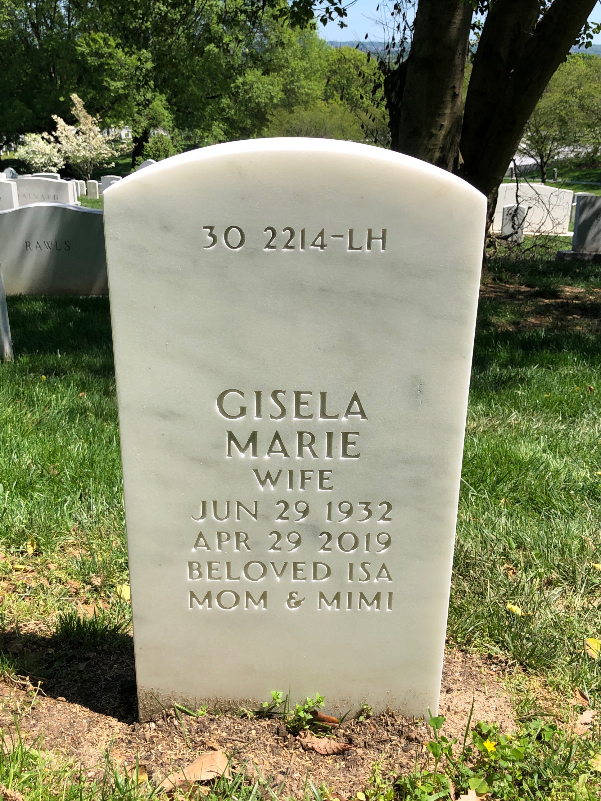 Back of headstone — William Edward Mcguire