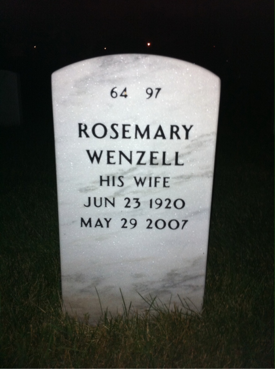 Back of headstone — Lawrence` Terry