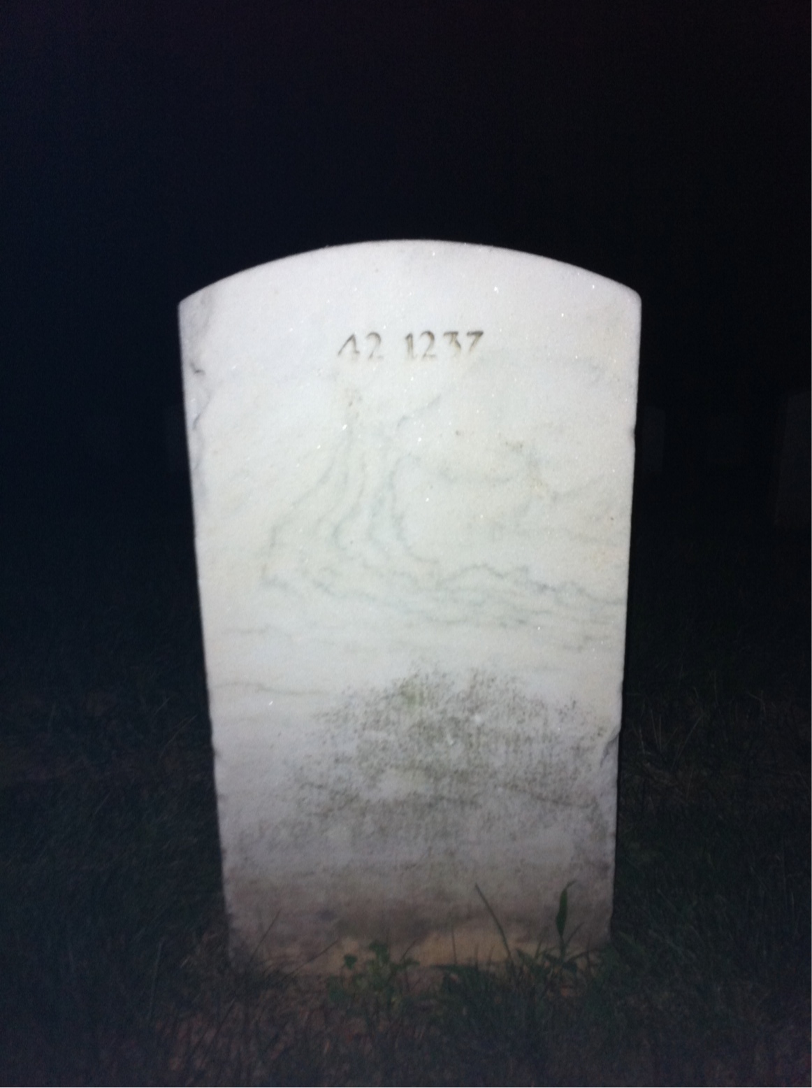 Back of headstone — St Leon Mizell