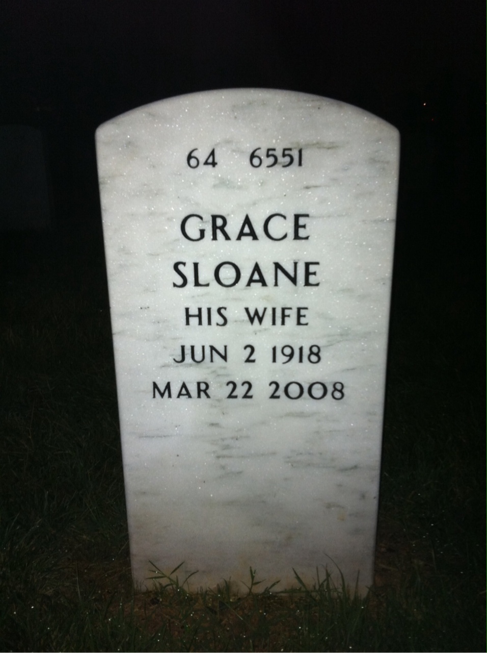 Back of headstone — Cyrus Vance