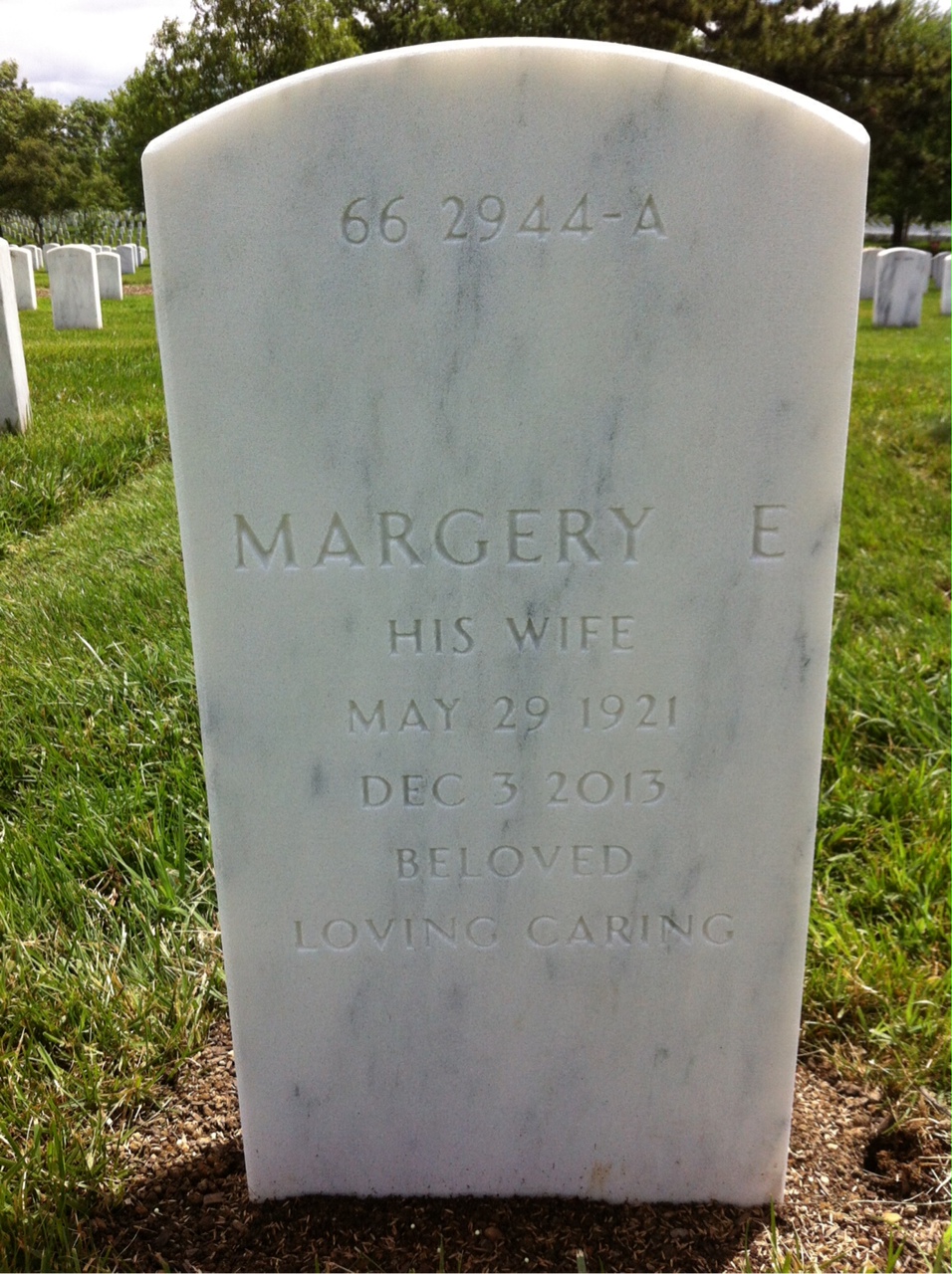 Back of headstone — Irvine Sprague