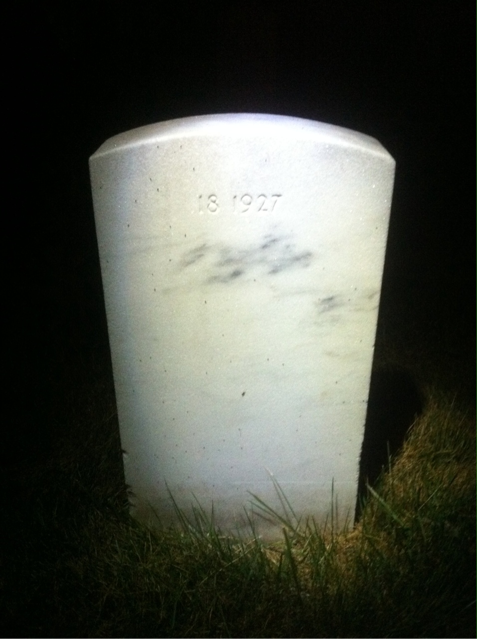 Back of headstone — Charles Asello