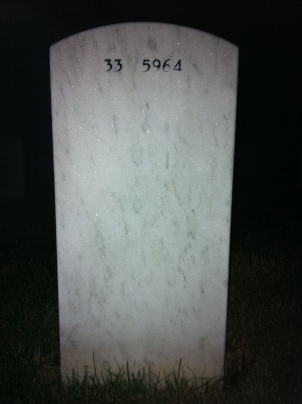 Back of headstone — Joseph Mills