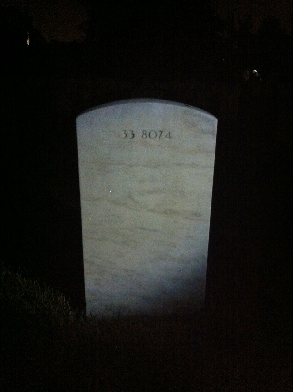 Back of headstone — Hester Cunningham
