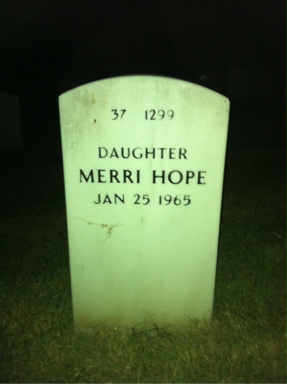 Back of headstone — George Baker