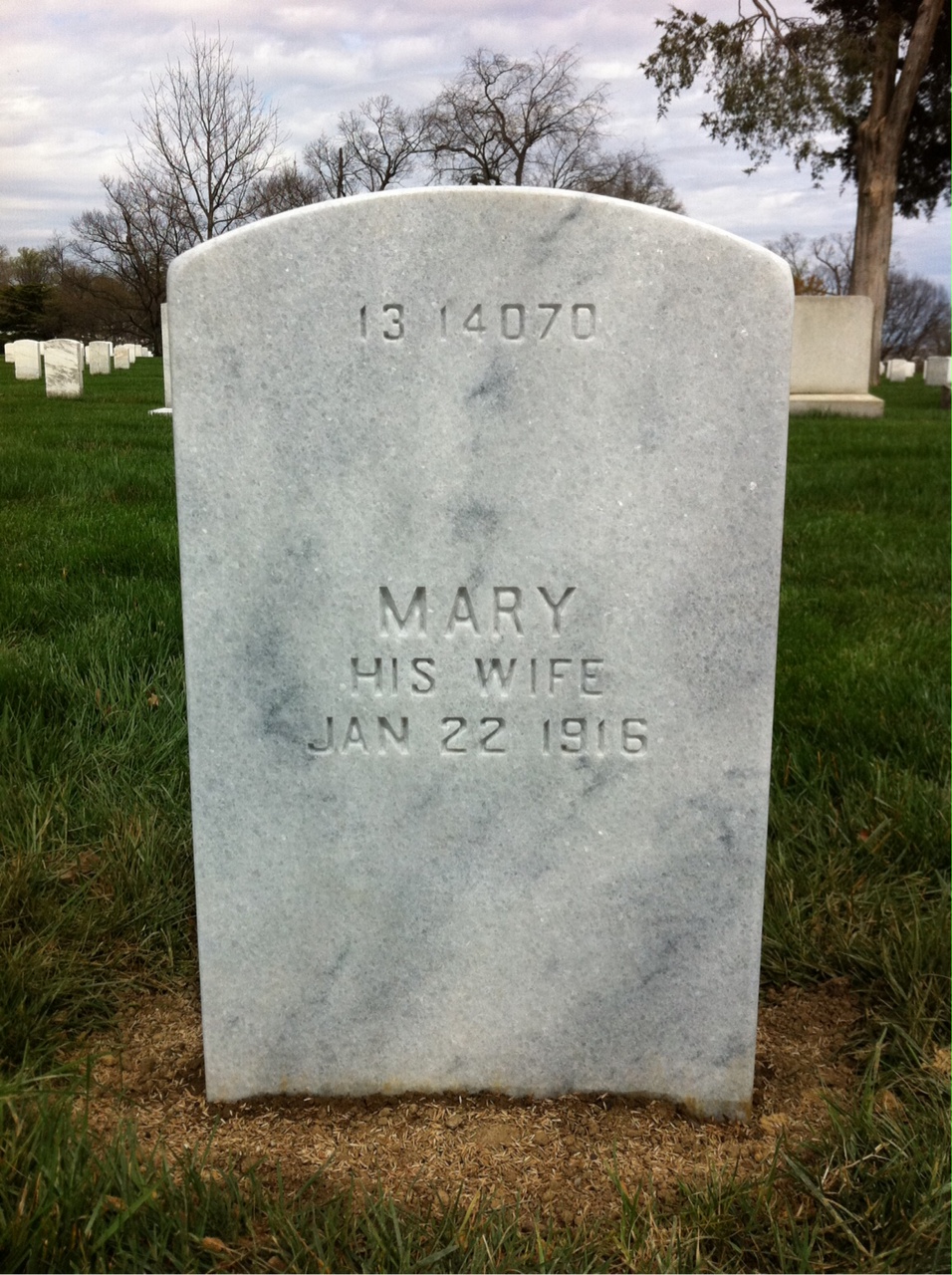 Back of headstone — Henry Baldwin