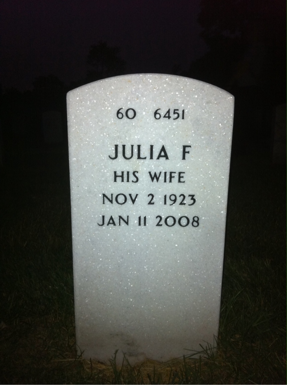 Back of headstone — Charles Mclaughlin