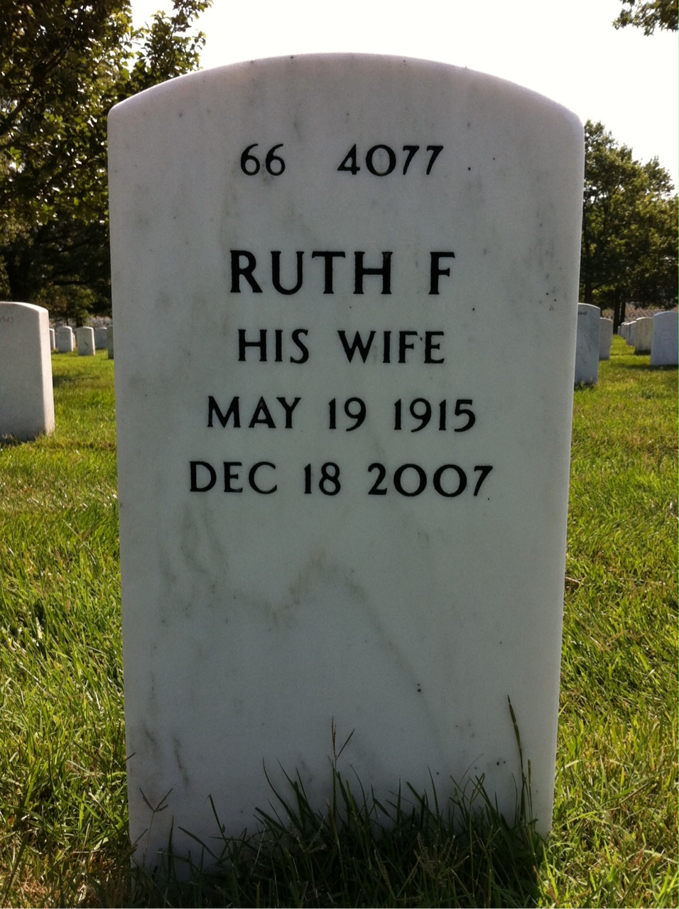 Back of headstone — Franklin Davis
