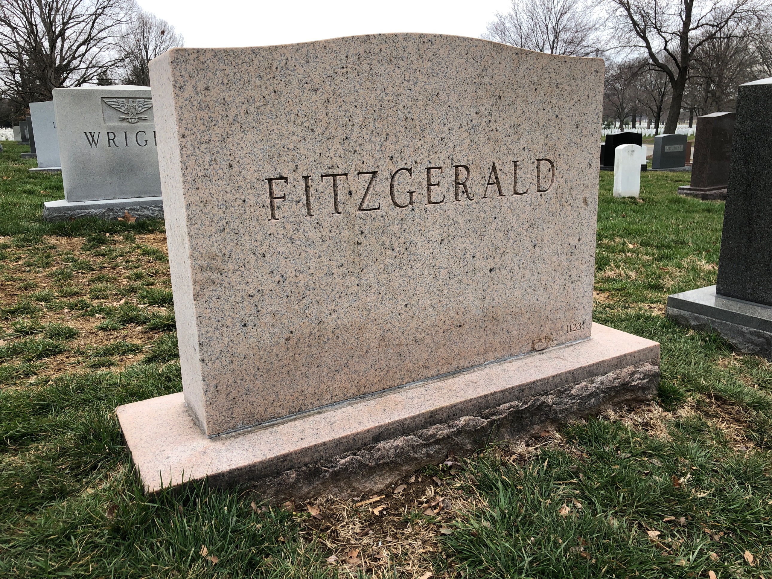 Back of headstone — William H Fitzgerald