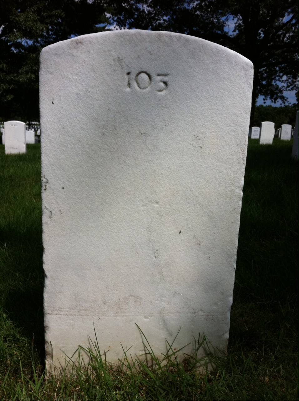 Back of headstone — Doyle Conrad